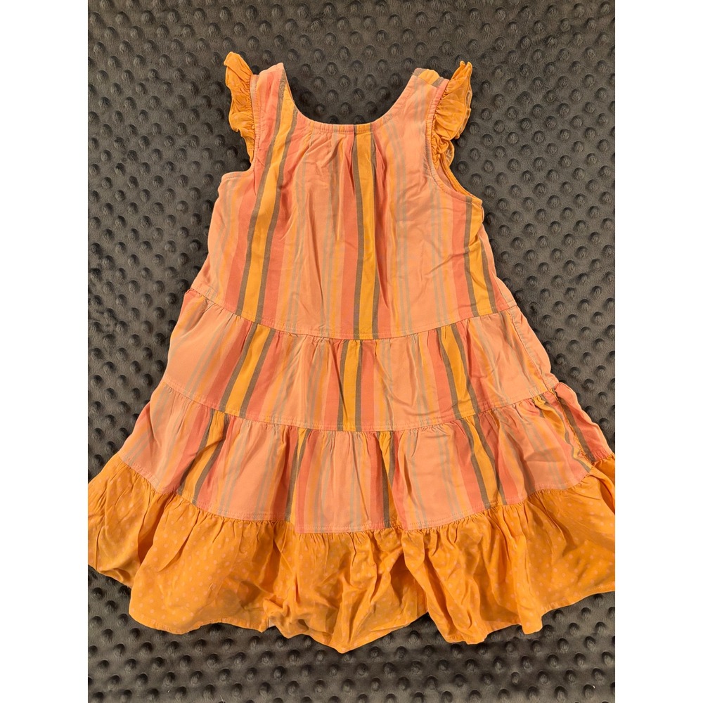 Matilda Jane Dream Chaser Tiered Orange Creamsicle Dress EUC 4